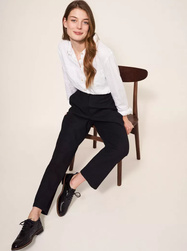 White Stuff Savannah Pure Black Stretch Trousers