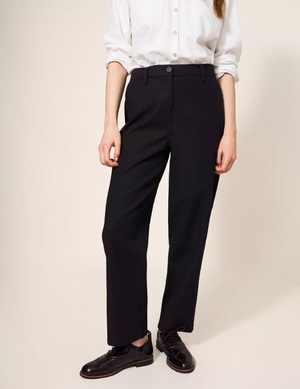 White Stuff Savannah Pure Black Stretch Trousers