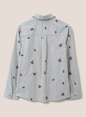 White Stuff Grey Multi Serena Embroidered Shirt