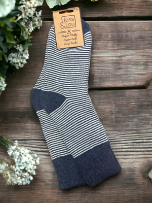 Jess and Lou Sleek Stripe Ribbed Cosy Socks