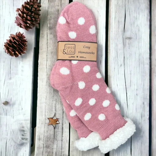 Jess and Lou Cosy Lined Slipper Socks