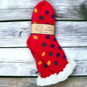 Jess and Lou Cosy Lined Slipper Socks