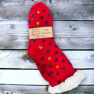 Jess and Lou Cosy Lined Slipper Socks