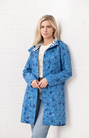 Lighthouse Ladies Beachcomber 11 Coat Marine Blue Floral