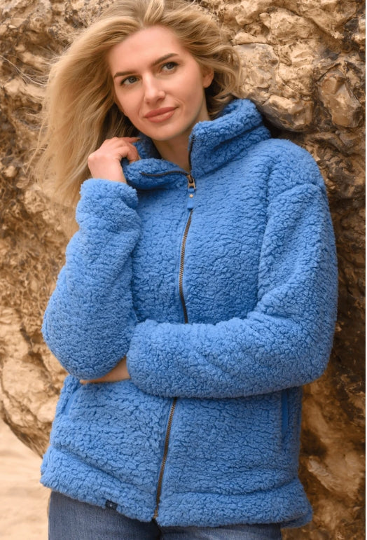 Lighthouse Ladies Seashell Fleece Marine Blue