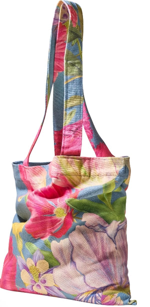 Powder Floral Study Canvas Bag Denim