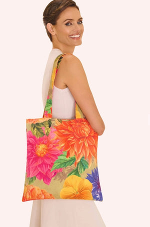 Powder Bountiful Blooms Canvas Bag