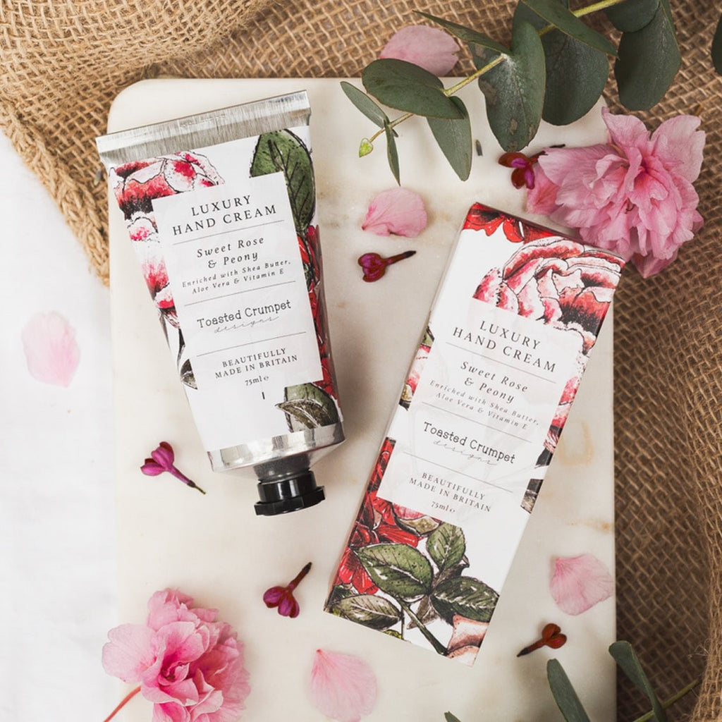 Toasted Crumpet Luxury Hand Cream Sweet Rose & Peony