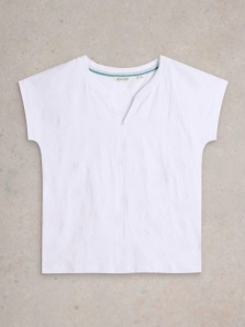 White Stuff Nelly Embroidered Tee Brilliant White