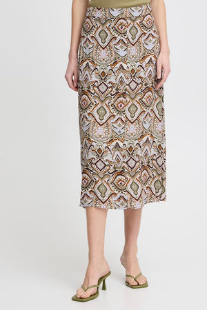 B.Young 20814535 Bymmjoella Midi Skirt Aloe Boh