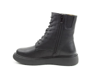 Heavenly Feet Fern Black Womens Litesoles Casual Comfort Zip Up Ankle Boots