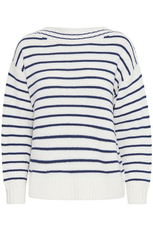 B.Young Bynagla Striped Jumper 20816275 Marshmallow Mix