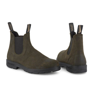 Blundstone 1615 Dark Olive Unisex Premium Suede Stylish Chelsea Boots