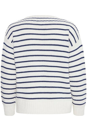 B.Young Bynagla Striped Jumper 20816275 Marshmallow Mix