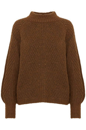 B.Young 20813873 Byoksana Turtleneck Jumper Bison Melange