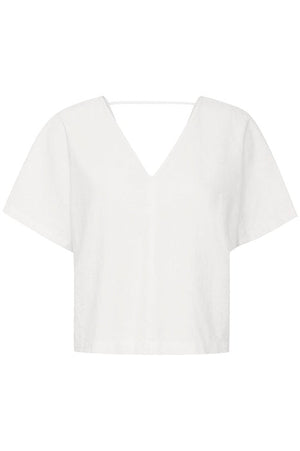 B.Young 20814548 Byfalakka V Neck Top Marshmallow