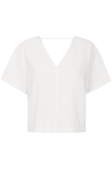 B.Young 20814548 Byfalakka V Neck Top Marshmallow