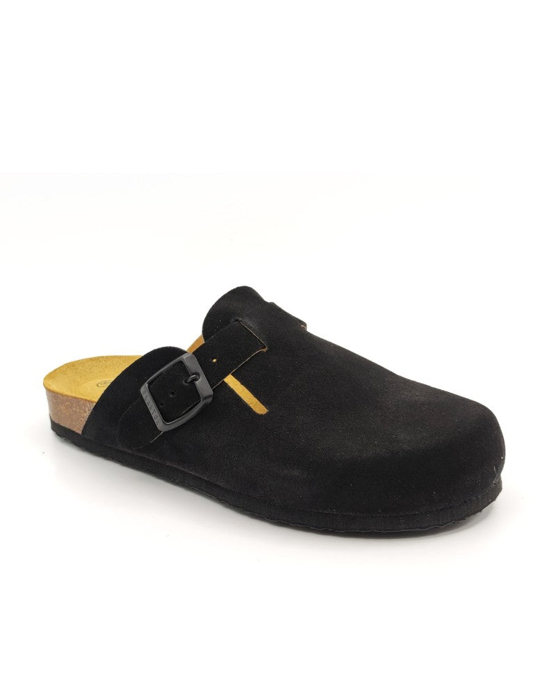 Plakton 181539 Afelpado Negro Womens Casual Comfort Enclosed Clogs Sandals