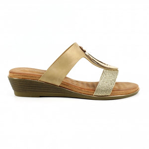 Lunar JLH434 Porto Beige Womens Wedge Sandals