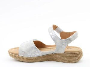 Heavenly Feet Mavis Cloud Silver Womens Touch Fastening Sandals