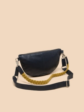 White Stuff Sebby Leather Sling Bag  Dark Navy