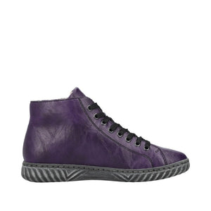 Rieker N0921-31 Aubergine Womens Lace Up Zip Up Ankle Boots