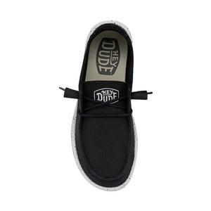 Hey Dude Wendy Slub Canvas Navy Women's Slip On Canvas Relaxed Fit Shoes