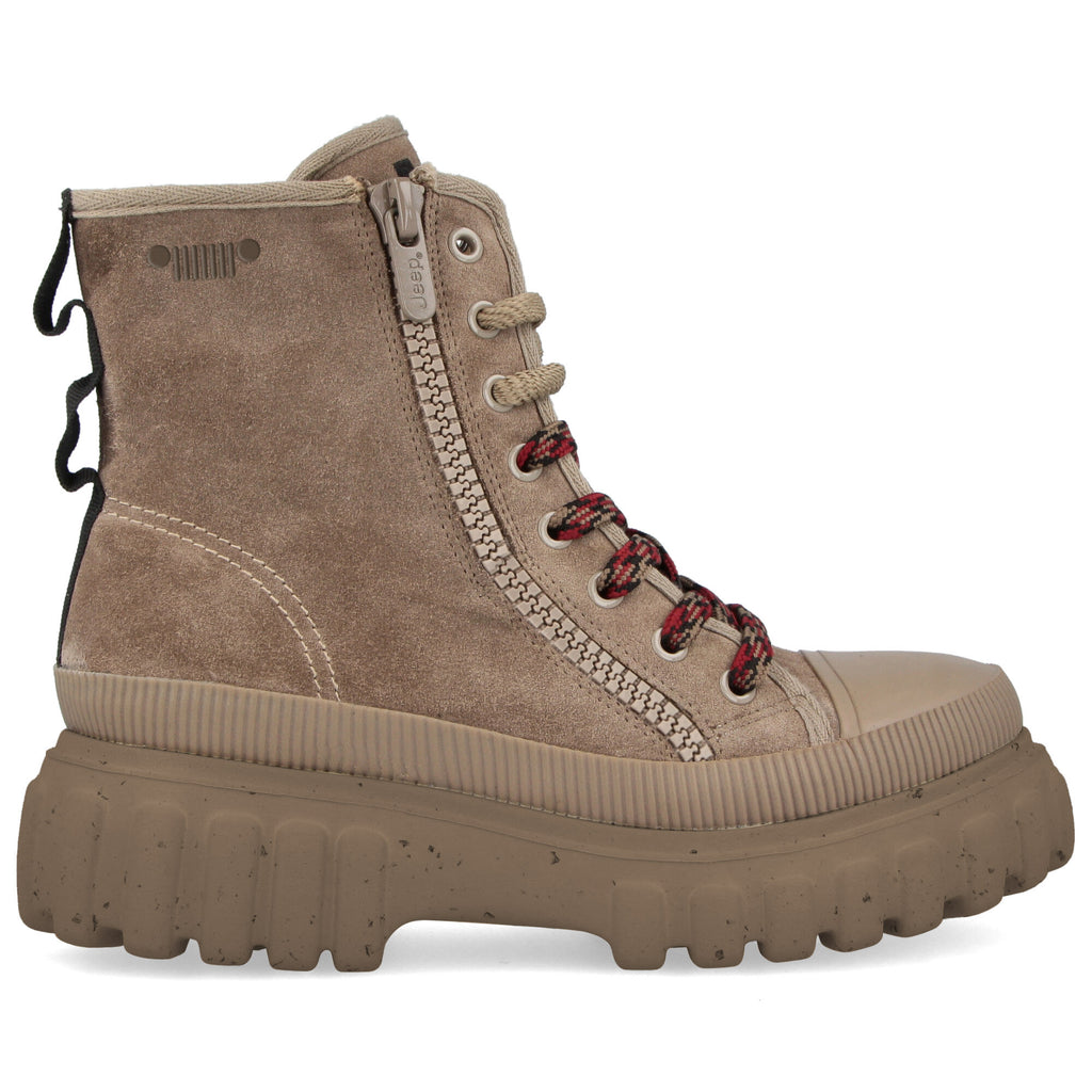 Jeep JL223530A Sahara Taupe Womens Chunky Trendy Suede Boot