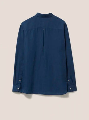 White Stuff Pembroke Dark Navy Long Sleeve Linen Shirt