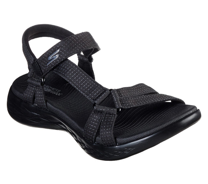 Parque jurásico atleta veterano Skechers 15316 BBK Black Womens Casual Comfort Touch Fastening Sandals –  The Shoe Centre
