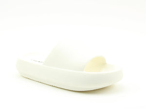 Heavenly Feet Relax White Womens Casual Comfort Slip On Sandals