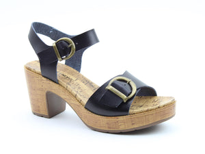 Heavenly Feet Pluto Black Womens Stylish Dressy Heeled Sandals